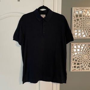 H&M Navy Cotton/Silk Blend Polo